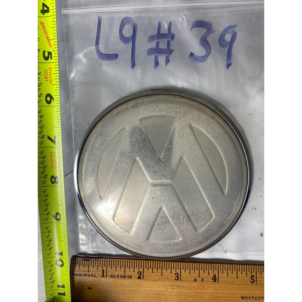 Vintage Volkswagen VW Beetle Bus Hubcap Center Cap Silver 4.5 Inch Metal